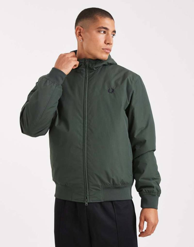 Fred Perry - Brentham - Kapuzenjacke in Khaki-Grün von Fred Perry