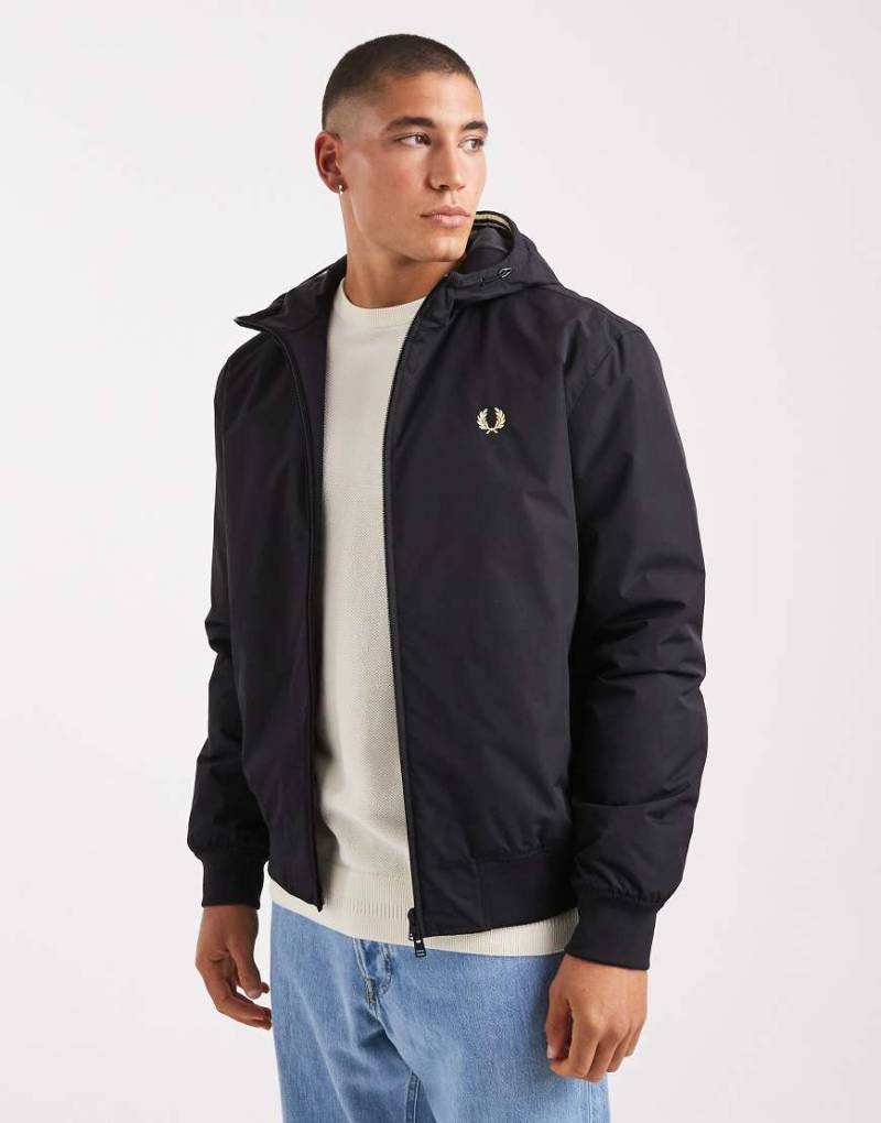 Fred Perry - Brentham - Schwarze Kapuzenjacke von Fred Perry
