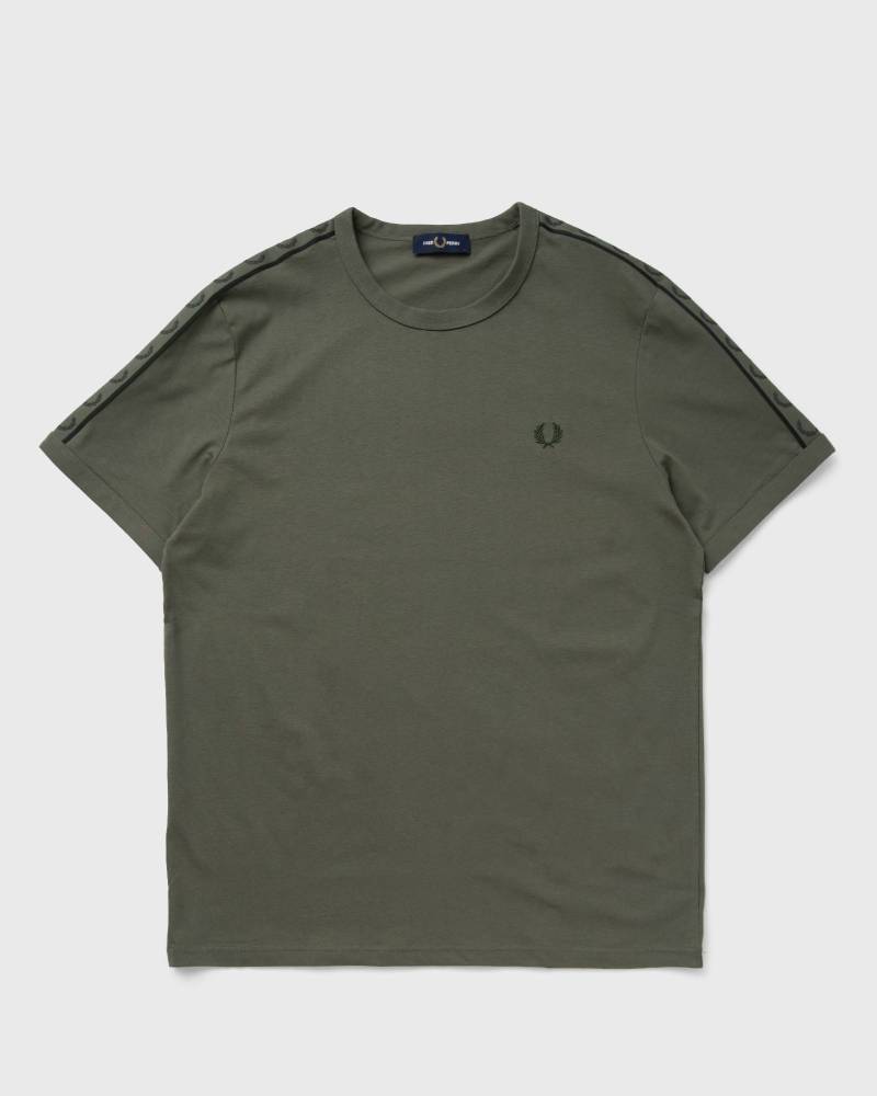 Fred Perry CONTRAST TAPE RINGER T-SHIRT men Shortsleeves green in Größe:L von Fred Perry