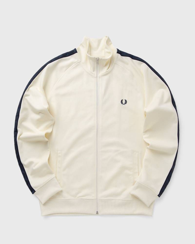 Fred Perry CONTRAST TAPE TRACK JACKET men Track Jackets beige in Größe:M von Fred Perry