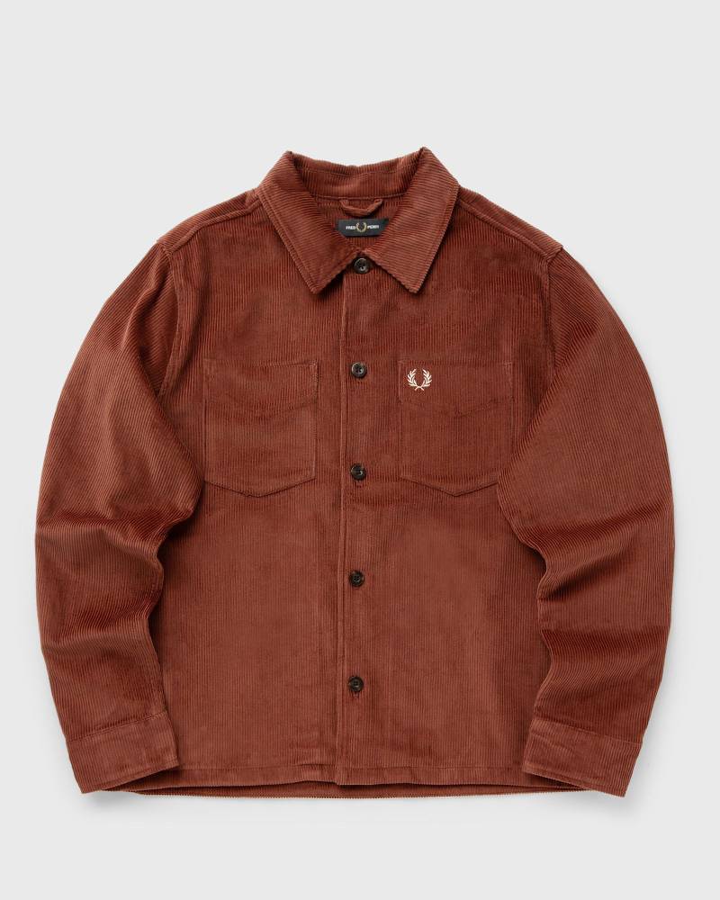 Fred Perry CORDUROY OVERSHIRT men Overshirts brown in Größe:L von Fred Perry