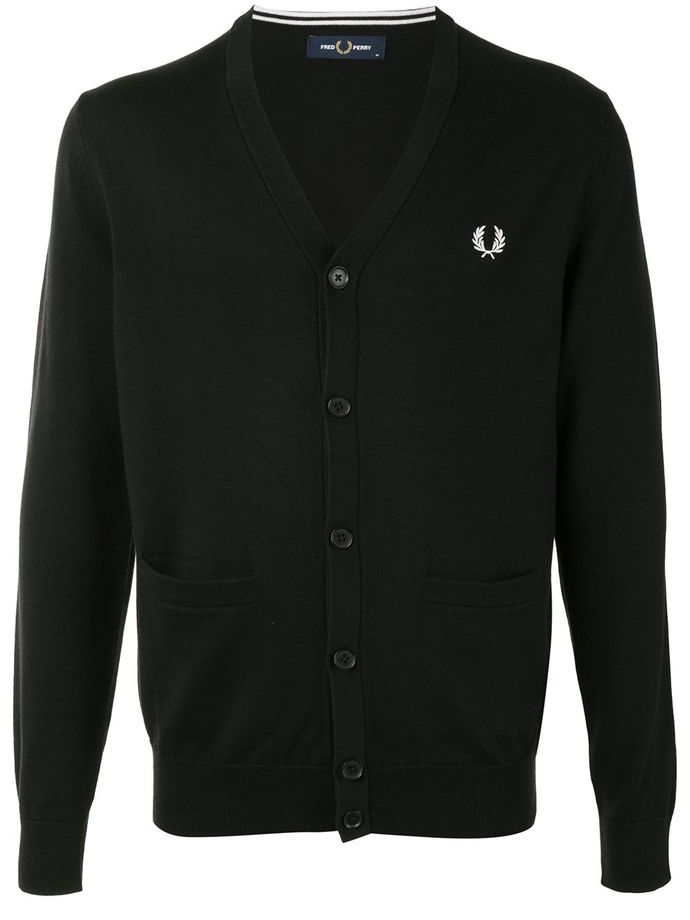 Fred Perry Cardigan mit Logo-Stickerei - Blau von Fred Perry