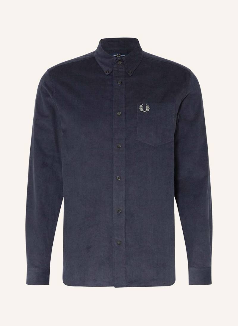 Fred Perry Cordhemd Regular Fit blau von Fred Perry