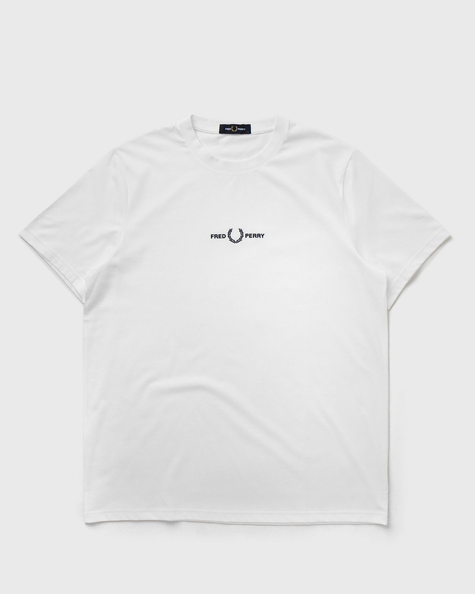 Fred Perry Embroidered T Shirt men Shortsleeves white in Größe:L von Fred Perry