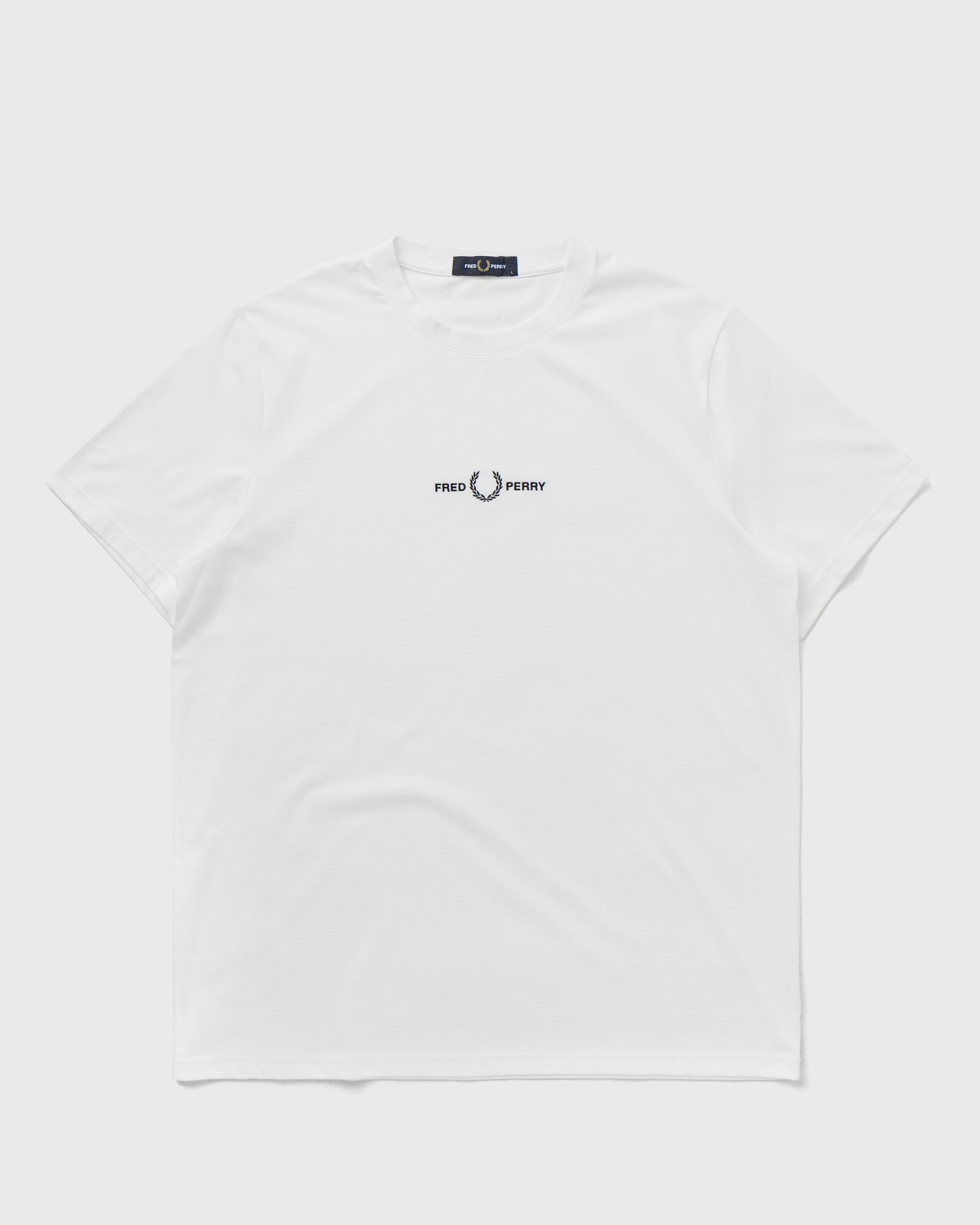 Fred Perry Embroidered T Shirt men Shortsleeves white in Größe:L von Fred Perry