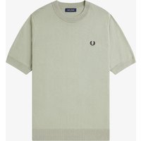 Fred Perry Feinstrick-T-Shirt mit Rundhalsausschnitt und Rippbündchen in M von Fred Perry