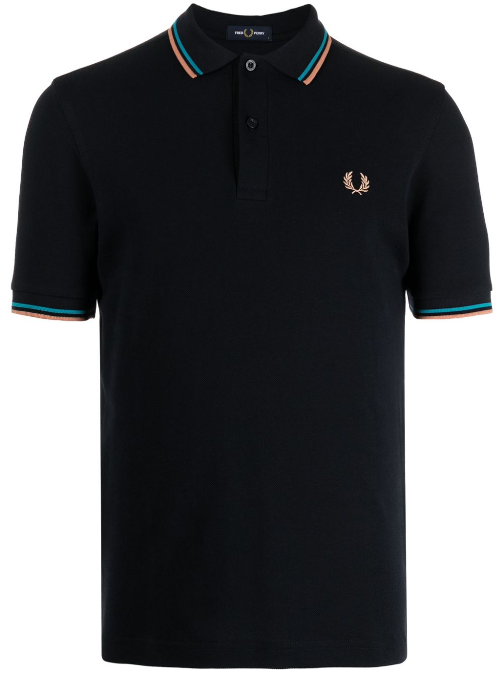 Fred Perry Gestreiftes T-Shirt mit Lorbeerkranz - Blau von Fred Perry