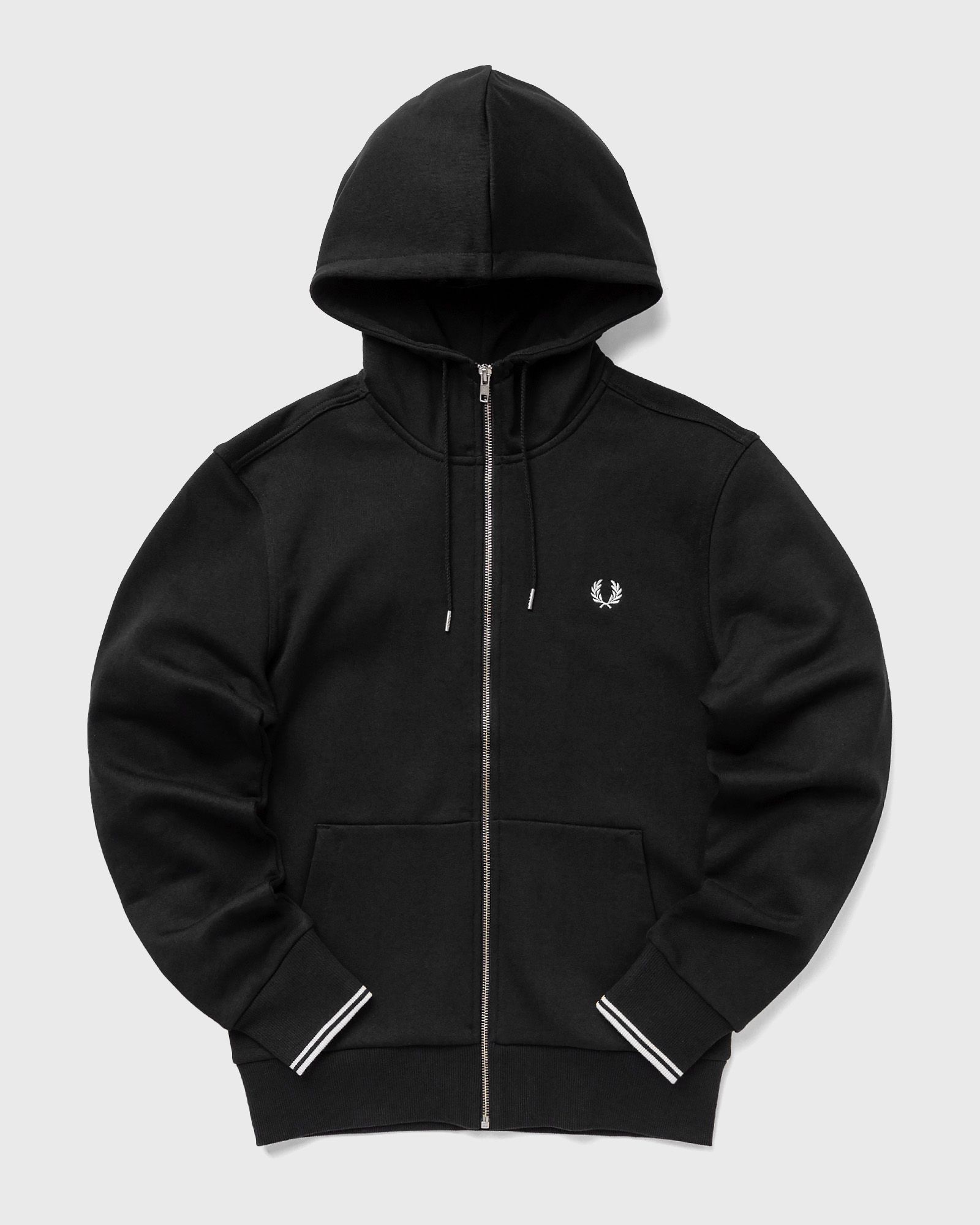 Fred Perry HOODED ZIP THROUGH SWEATSHIRT men Hoodies|Zippers black in Größe:XL von Fred Perry