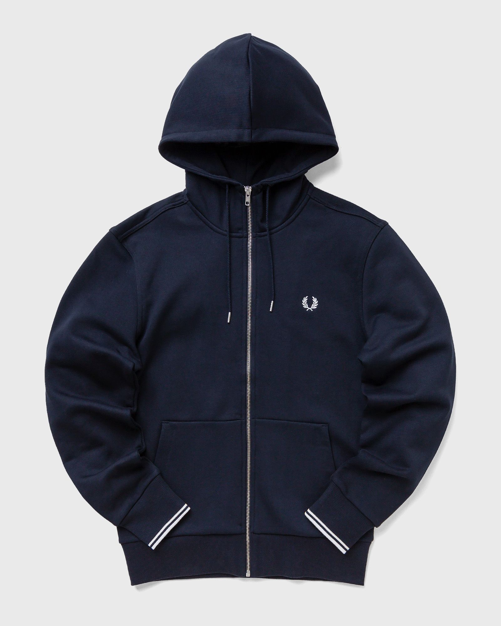 Fred Perry HOODED ZIP THROUGH SWEATSHIRT men Hoodies|Zippers blue in Größe:S von Fred Perry