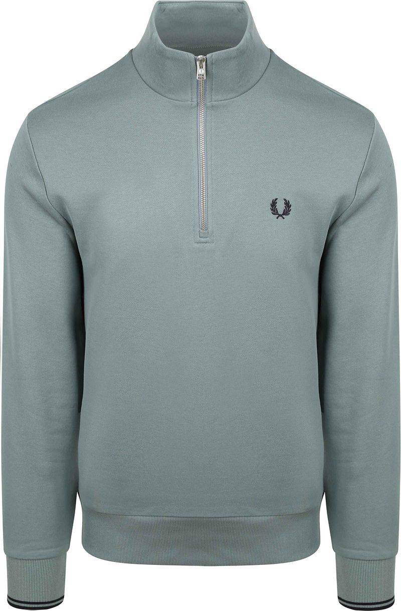 Fred Perry Half Zip Pullover Blau - Größe L von Fred Perry