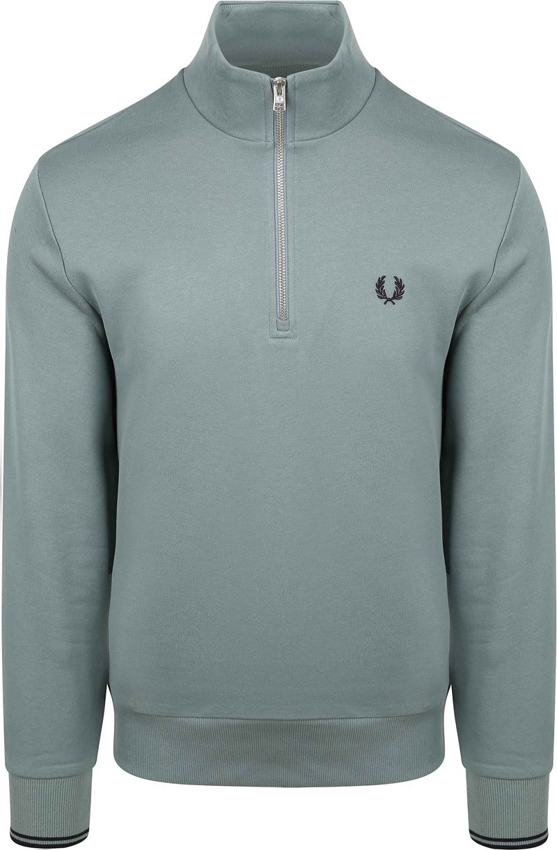 Fred Perry Half Zip Pullover Blau - Größe S von Fred Perry