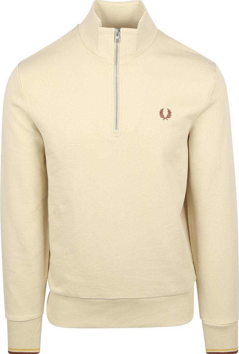 Fred Perry Half Zip Pullover Ecru - Größe XXL von Fred Perry