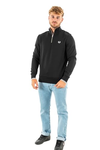 Fred Perry Half Zip Sweatshirt, Sweatshirt - XL von Fred Perry