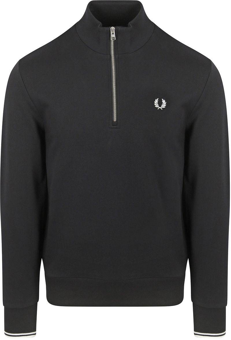 Fred Perry Half Zip Pullover Schwarz - Größe XL von Fred Perry