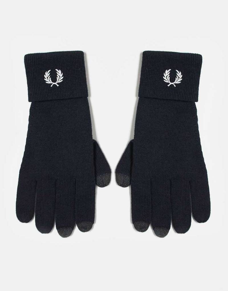 Fred Perry - Handschuhe aus Merinowolle in Marineblau von Fred Perry