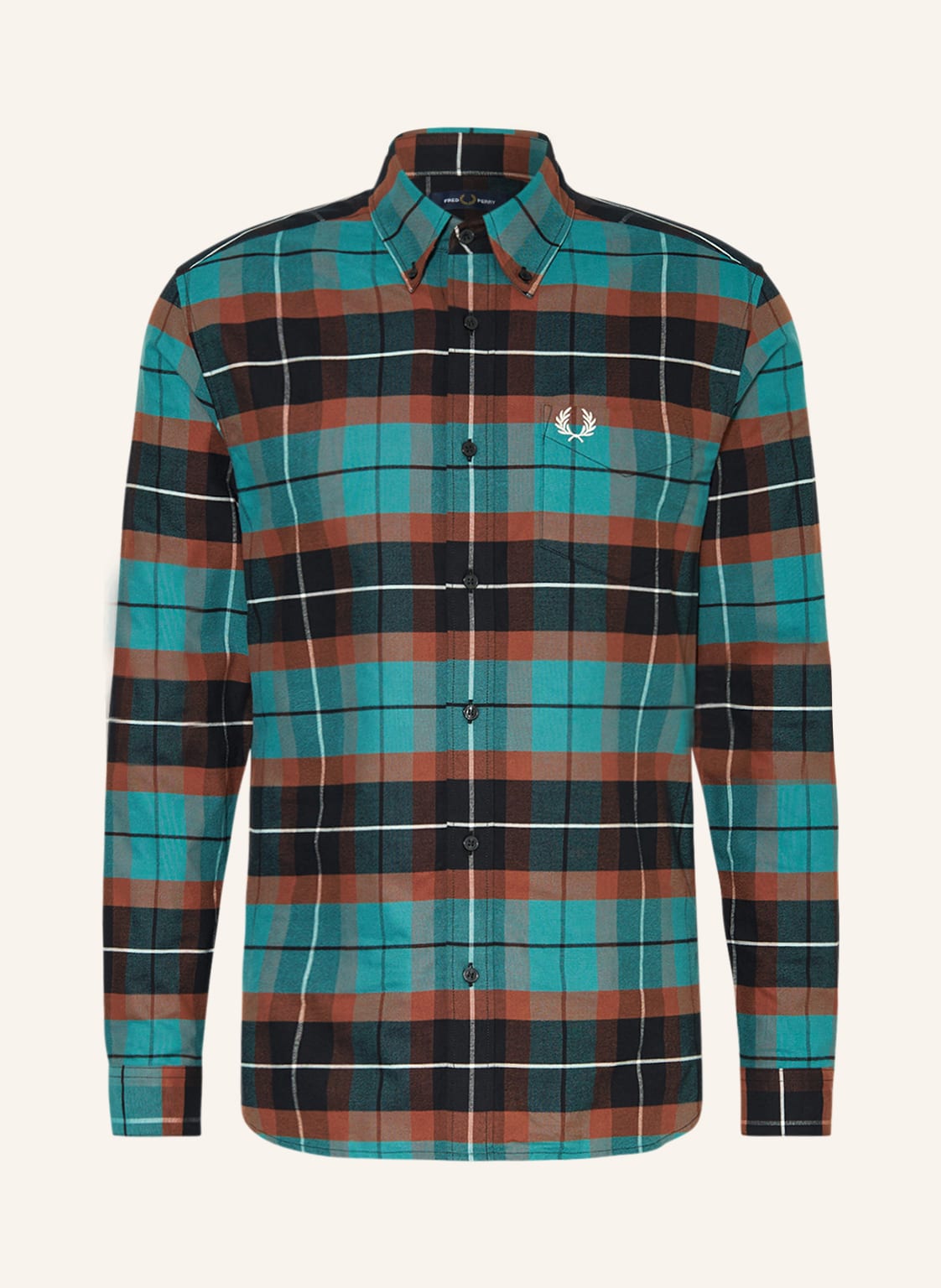 Fred Perry Hemd Regular Fit gruen von Fred Perry