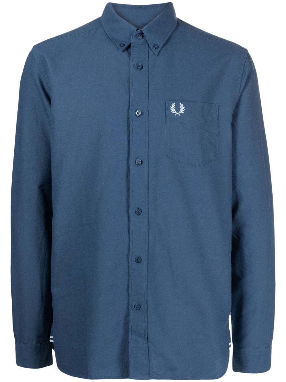 Fred Perry Hemd mit Logo-Stickerei - Blau von Fred Perry