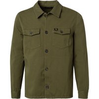 Fred Perry Herren Overshirt grün Baumwolle von Fred Perry