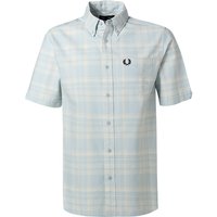 Fred Perry Herren Kurzarmhemd blau kariert von Fred Perry