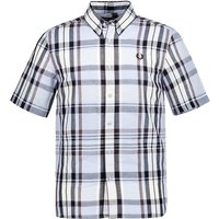 Fred Perry Herren Kurzarmhemd blau kariert von Fred Perry