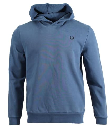 Fred Perry Herren Hoodie/Kapuzenpullover (DE/NL/SE/PL, Alphanumerisch, S, Regular, Regular, Blau) von Fred Perry