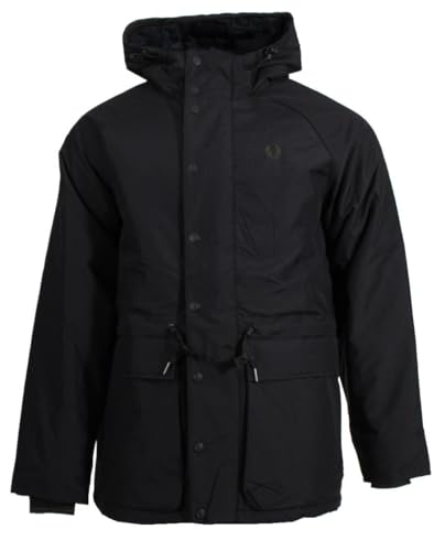 Fred Perry Herren Kapuzenjacke J2574 (DE/NL/SE/PL, Alphanumerisch, M, Regular, Regular, Schwarz) von Fred Perry