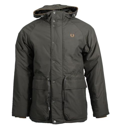 Fred Perry Herren Kapuzenjacke J2574 (DE/NL/SE/PL, Alphanumerisch, XL, Regular, Regular, Grün) von Fred Perry