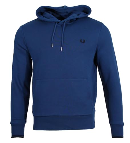 Fred Perry Herren Kapuzenpullover Hoodie M2643 (DE/NL/SE/PL, Alphanumerisch, L, Regular, Regular, Blau) von Fred Perry