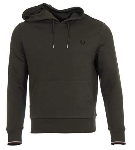 Fred Perry Herren Kapuzenpullover Hoodie M2643 (DE/NL/SE/PL, Alphanumerisch, M, Regular, Regular, Grün) von Fred Perry