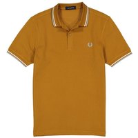 Fred Perry Herren Polo-Shirt braun Baumwoll-Piqué von Fred Perry