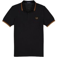 Fred Perry Herren Polo-Shirt schwarz Baumwoll-Piqué von Fred Perry