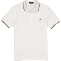 Fred Perry Herren Polo-Shirt weiß Baumwoll-Piqué von Fred Perry