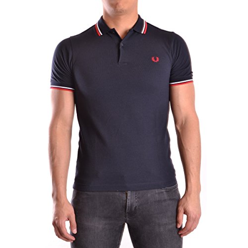 POLO UOMO FRED PERRY NAVY DOPPIA RIGA BIANCA E ROSSA von Fred Perry