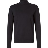 Fred Perry Herren Stehkragenpullover schwarz unifarben von Fred Perry