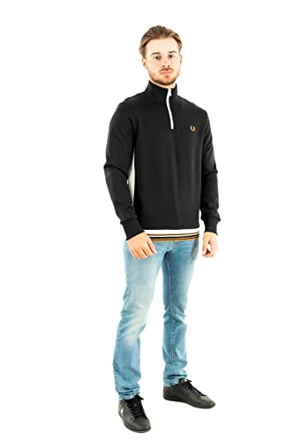 Fred Perry Herren Sweatshirt mit Zip Nero M von Fred Perry