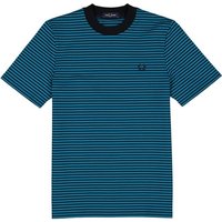 Fred Perry Herren T-Shirt blau Baumwolle gestreift von Fred Perry