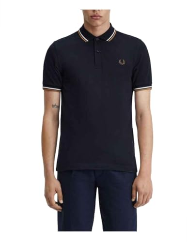 Fred Perry Herren Zweireihiges Shirt Unterhemd, u86, XL von Fred Perry