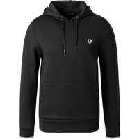 Fred Perry Herren Hoodie schwarz Baumwolle unifarben von Fred Perry