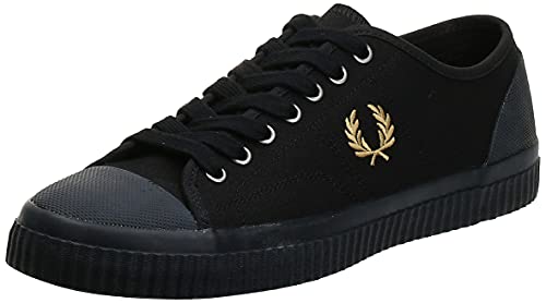 Fred Perry Hughes Leinwand niedrig, Schwarz (Schwarz/Champagner), 46 EU von Fred Perry