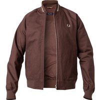 Fred Perry Herren Blouson braun Baumwolle unifarben von Fred Perry