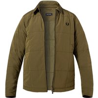 Fred Perry Herren Steppjacke grün Mikrofaser unifarben von Fred Perry