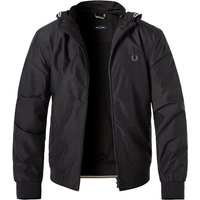 Fred Perry Herren Blouson schwarz Mikrofaser unifarben von Fred Perry