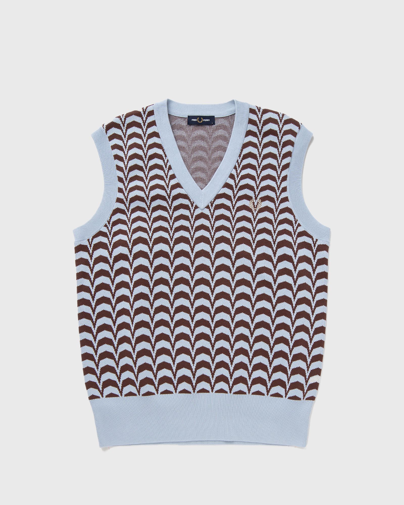 Fred Perry Jacquard Tank men Vests blue in Größe:M von Fred Perry
