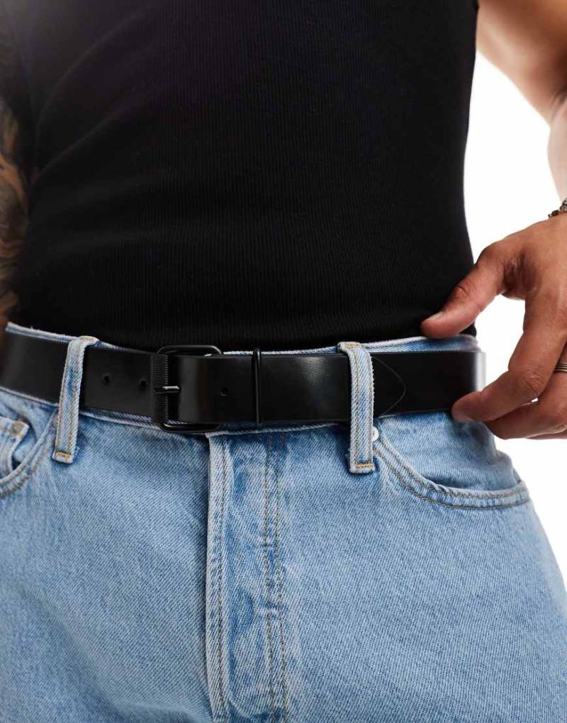 Fred Perry - Kalbsledergürtel in Schwarz von Fred Perry