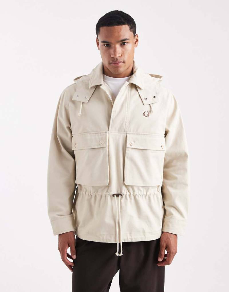 Fred Perry - Kapuzenjacke in Steinbeige-Neutral von Fred Perry