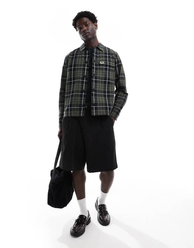 Fred Perry - Karierte Hemdjacke in Grün von Fred Perry
