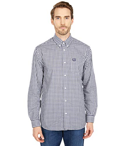 Fred Perry Langärmliges Hemd mit Gingham-Muster - Blau - Klein von Fred Perry