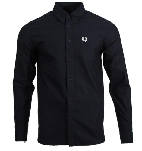 Fred Perry Langarm Hemd - M4686 (DE/NL/SE/PL, Alphanumerisch, M, Regular, Regular, Navy) von Fred Perry