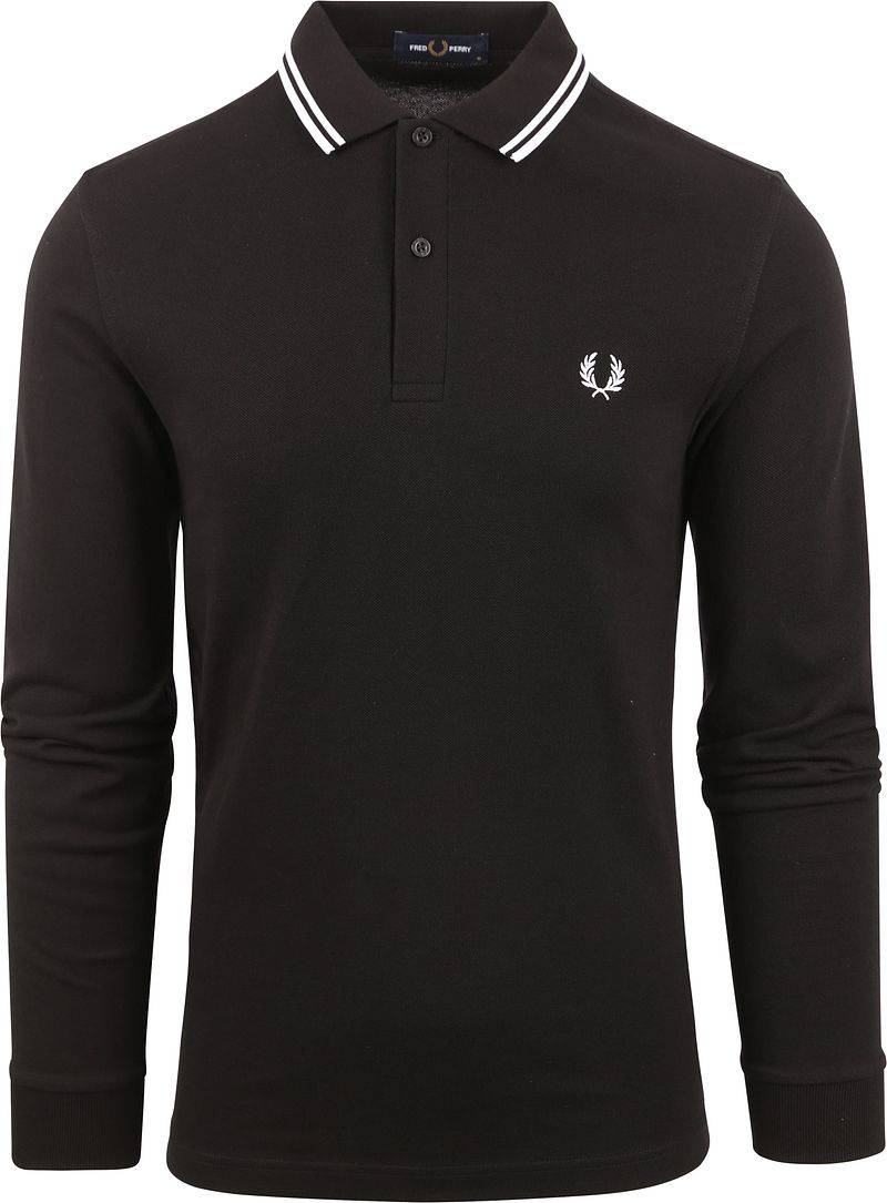 Fred Perry Langarm-Poloshirt Schwarz 350 - Größe M von Fred Perry