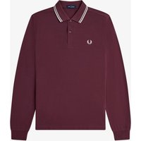 Fred Perry Langarm-Poloshirt aus Baumwoll-Piqué mit Logo-Aufnäher in S von Fred Perry